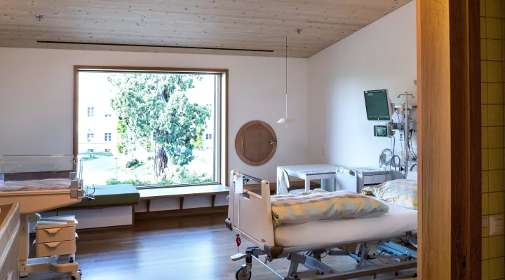 Patientenzimmer im Akutspital des Kinderspitals Zürich