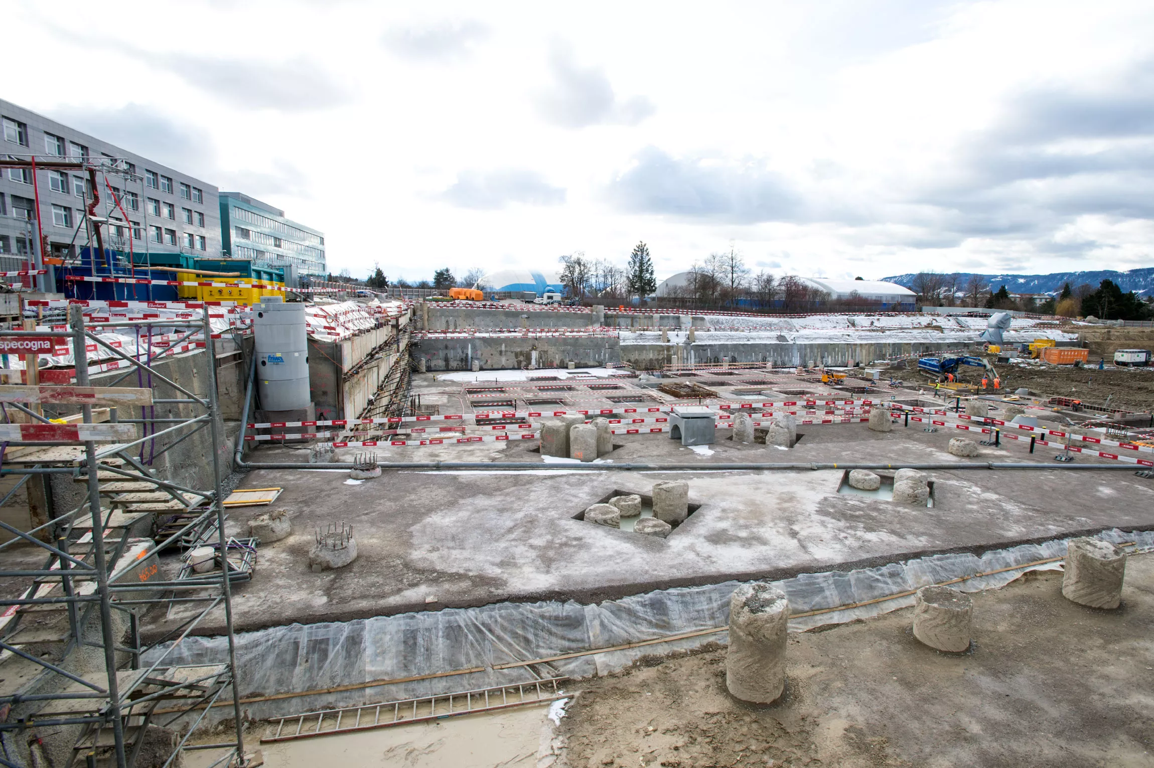 Neubau Grabungsarbeiten Baustelle 